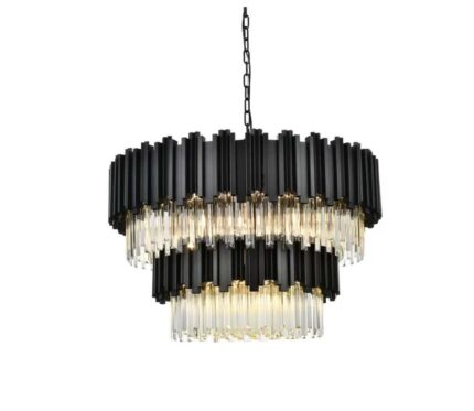 KRISTALNI LUSTER - SUSPENDED LAMP BLACK